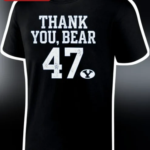 Thank You Bear Tee Brigham Young University Vintage Collegiate Graphic Shirt Personalized Gift for BYU Fans Students Alumni