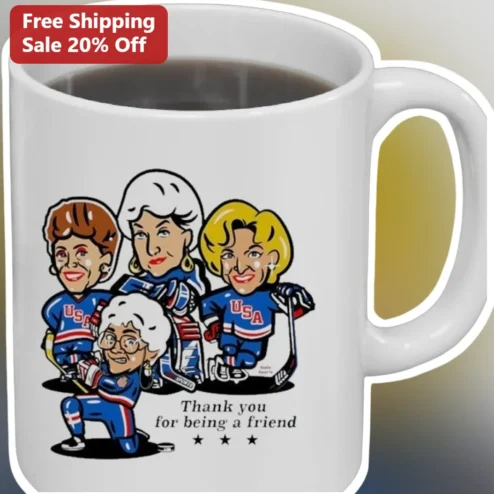 Thank You for Being a Friend Golden Girls Hockey Mug Friendship Gift
