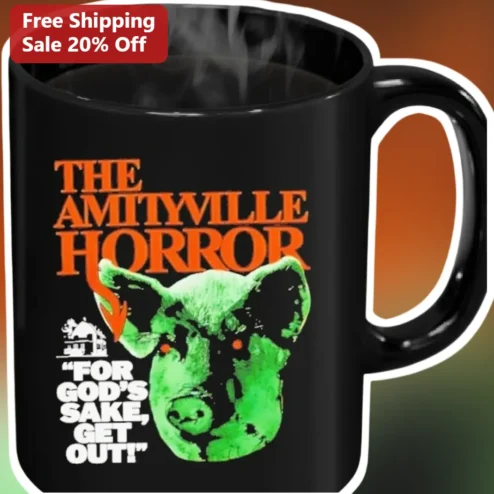The Amityville Horror Mug For God's Sake Get Out Quote Classic Horror Movie Gift