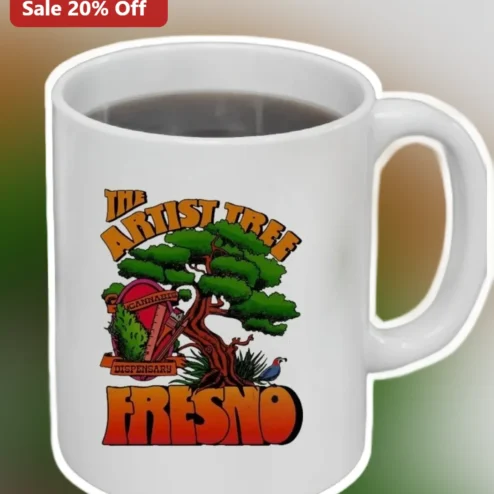 The Artist Tree Cannabis Dispensary Fresno Mug Art Meets Weed Culture Ceramic Coffee Cup Gift
