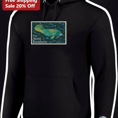 The Avett Brothers Hoodie Folk Rock Band Merch Psychedelic Manatee Starry Night Design