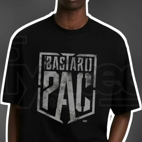 The Bastard PAC Tee AEW Wrestling Fan Distressed Graphic Shirt