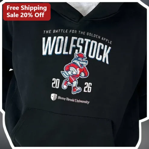 The Battle For The Golden Apple Wolfstock Stony Brook University Hoodie