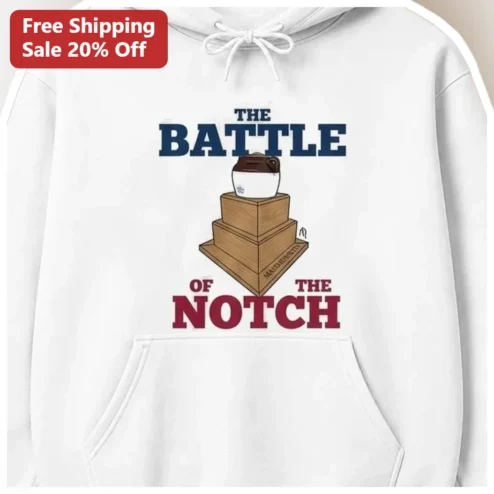 The Battle of the Notch Hoodie Funny Coffee Lover Gift for Campers Hikers