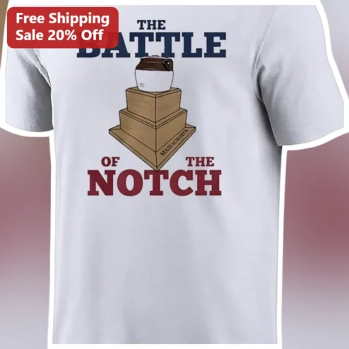 The Battle of the Notch UMass vs Boston College Football Rivalry Tee