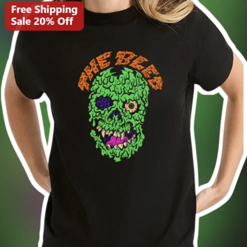 The Beer Psychedelic Zombie Skull Graphic Tee for Men Women