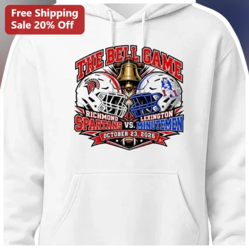 The Bell Game Richmond Spartans vs Lexington Minutemen Hoodie High School Football Rivalry Gift