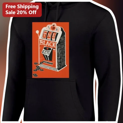 The Black Keys Vintage Slot Machine Graphic Hoodie Rock Band Merch Gift for Men Women