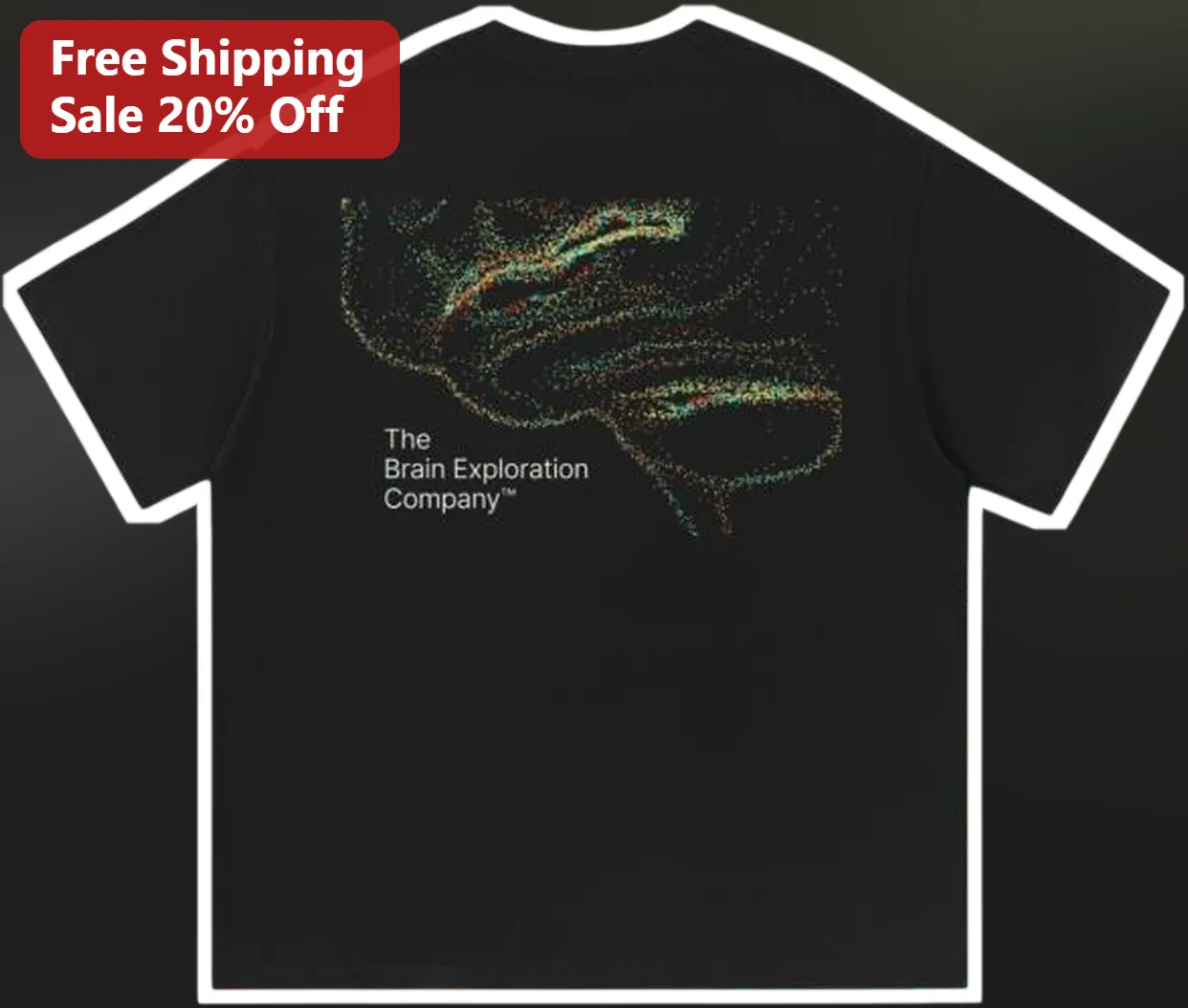 The Brain Exploration Company Tee Neuroscience Student Gift VR Brain Science Digital Art Shirt