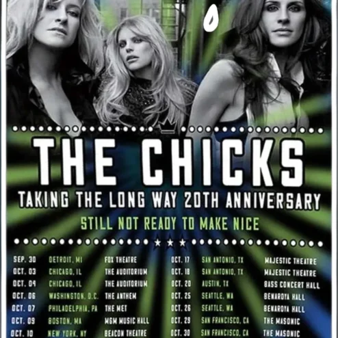 The Chicks Taking the Long Way 20th Anniversary Poster Still Not Ready to Make Nice Country Music Wall Art