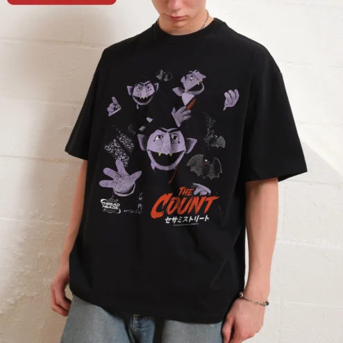 The Count Tee Sesame Street Character Vintage Distressed Graphic T-Shirt Halloween Costume Gift