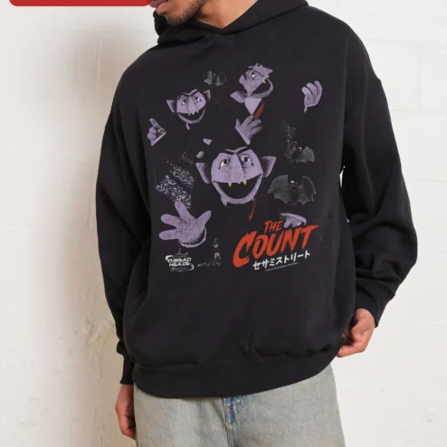 The Count Vintage Distressed Sesame Street Hoodie