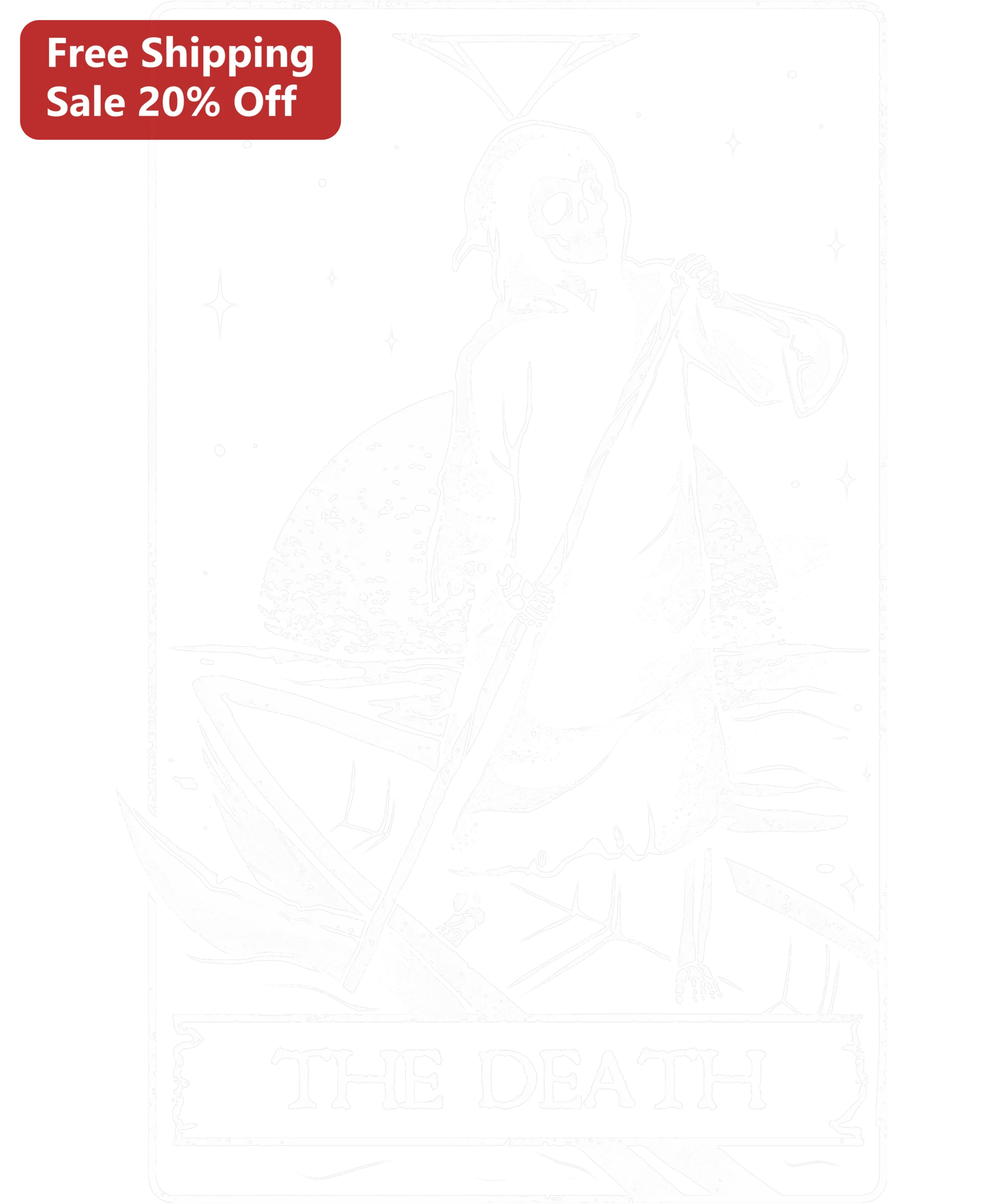 THE DEATH Poster Tarot Card XIII Grim Reaper Gothic Art Wall Decor