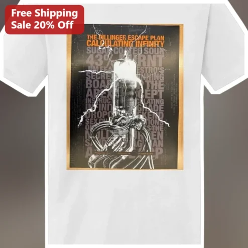 The Dillinger Escape Plan Calculating Infinity Mathcore Band Merch Graphic Tee available at our Chicago, Illinois warehouse