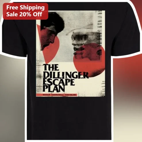 The Dillinger Escape Plan Tee Mathcore Band Shirt Dissociation Album Art Graphic available at our Chicago, Illinois warehouse