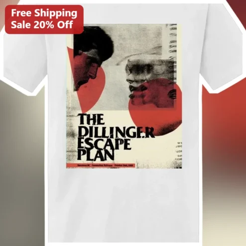 The Dillinger Escape Plan Tee Mathcore Prog Metal Band Shirt Fan Merch available at our Chicago, Illinois warehouse