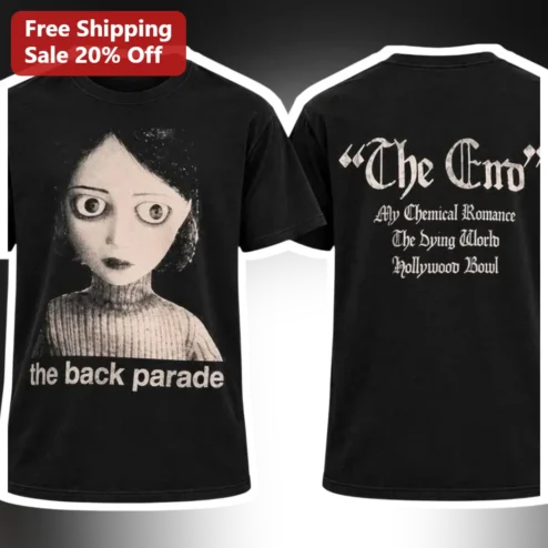 The End My Chemical Romance Tee The Dying World Hollywood Bowl Black Parade Band Merch
