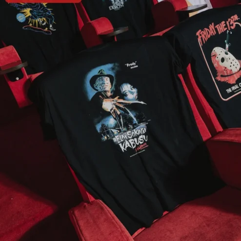 The Exorcist Freddy Krueger Slasher Horror Movie Tee Vintage Cinema Graphic Shirt