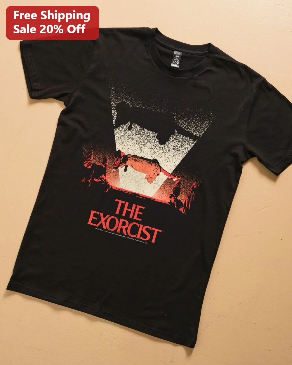 The Exorcist Tee Vintage 1973 Horror Movie Graphic T-Shirt Retro Cinema Apparel Gift for Men Women