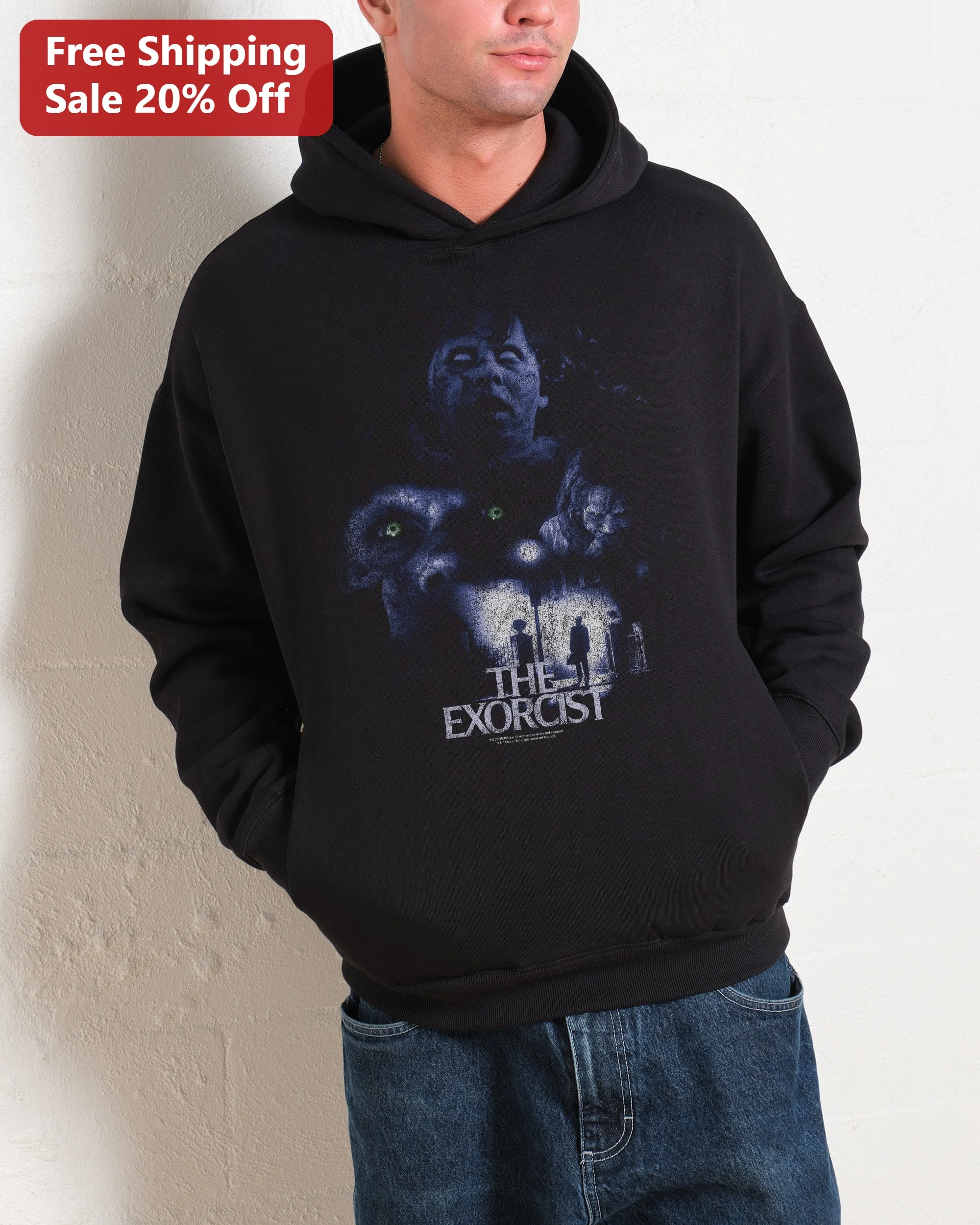 The Exorcist Vintage Hoodie Regan MacNeil Horror Movie Merch