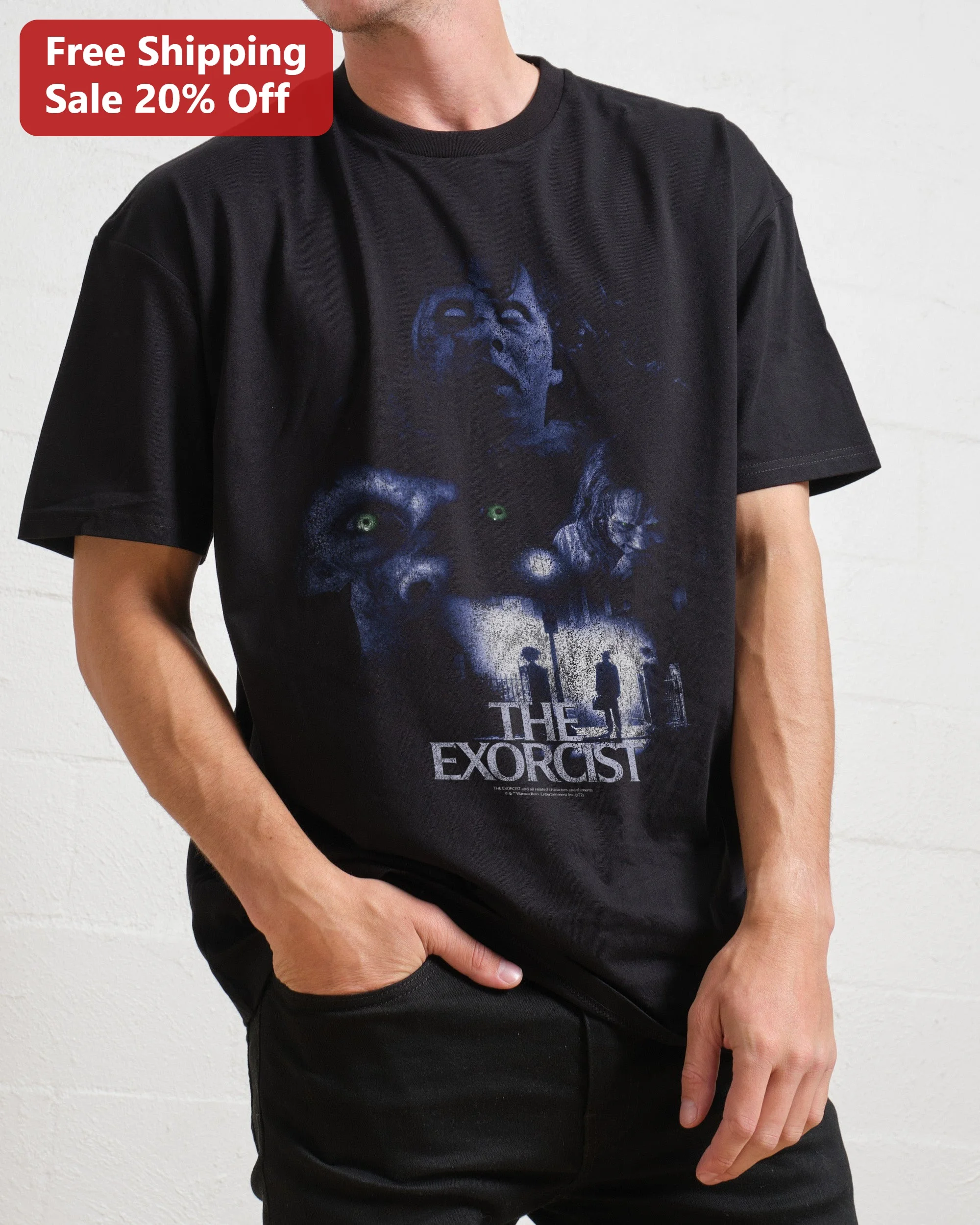The Exorcist Vintage Tee Regan MacNeil Horror Movie Shirt for Men