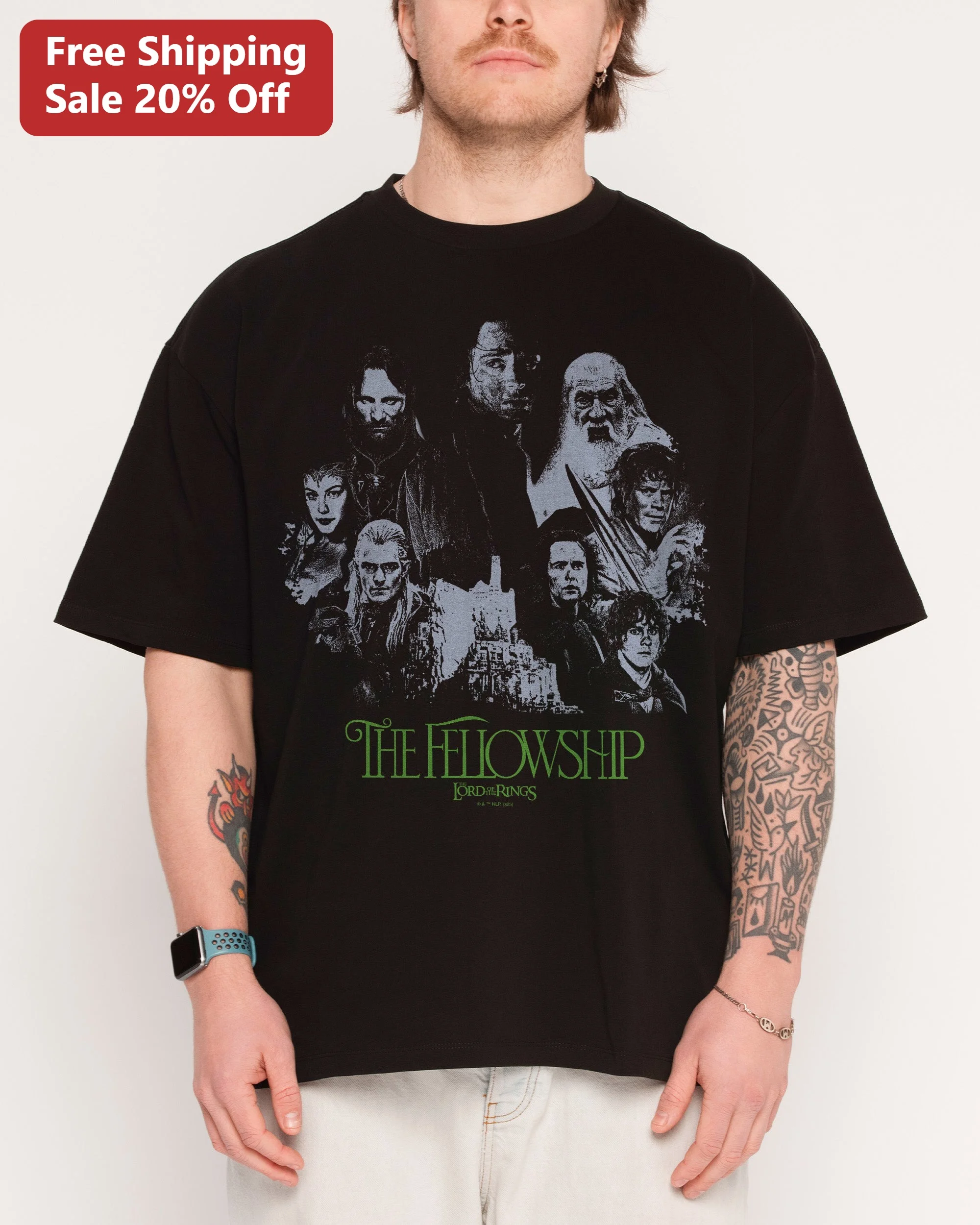 The Fellowship of the Ring Lord of the Rings Tee Fantasy Movie Merch Gift for Tolkien Fans