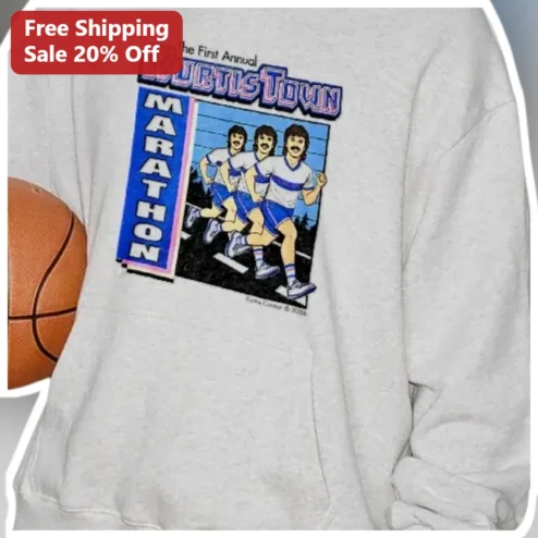 The First Annual Kurtistown Marathon Sweatshirt Kurt Angle Retro Running Crewneck available at our Chicago, Illinois warehouse