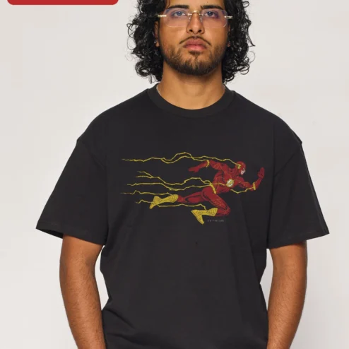 The Flash Tee DC Comics Superhero Graphic T-Shirt Barry Allen Lightning Bolt Gift for Men Women Kids
