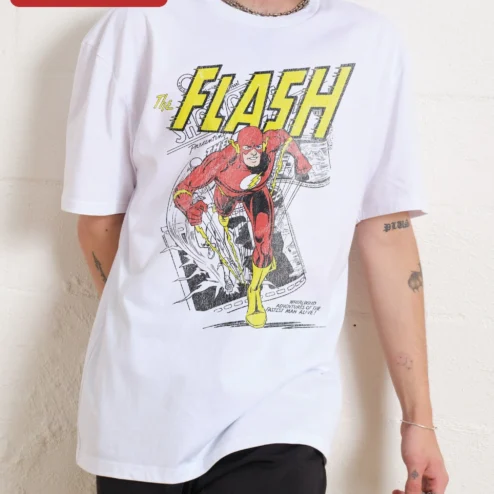 The Flash Whirlwind Adventures Fastest Man Alive Vintage Comic Tee DC Comics Superhero Shirt