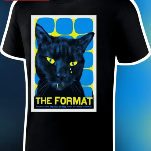 The Format Tee Retro Indie Rock Band Graphic Shirt Crying Cat Design