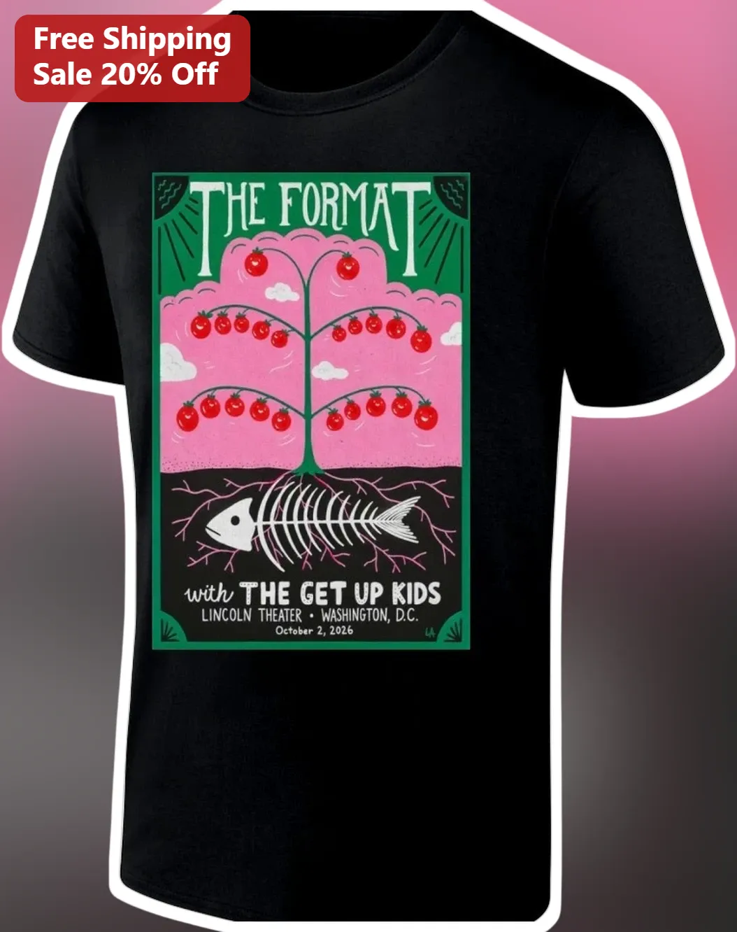 The Format with The Get Up Kids Tee Indie Rock Band Merch Tour Shirt Gift for Fans