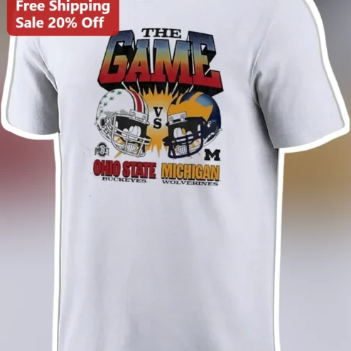 The Game Ohio State Buckeyes vs Michigan Wolverines Retro Football Rivalry Tee