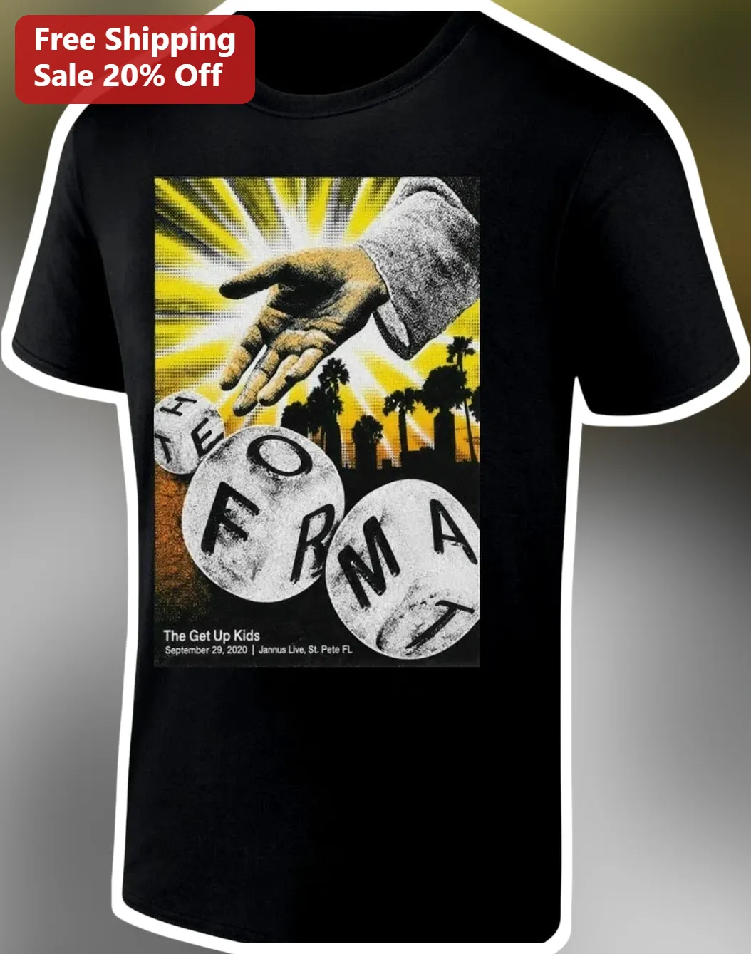 The Get Up Kids Jannus Live St. Pete FL September 29 2020 Vintage Concert Tee