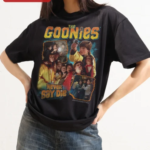 The Goonies Never Say Die Vintage Graphic Tee Retro 80s Movie Fan Gift Shirt