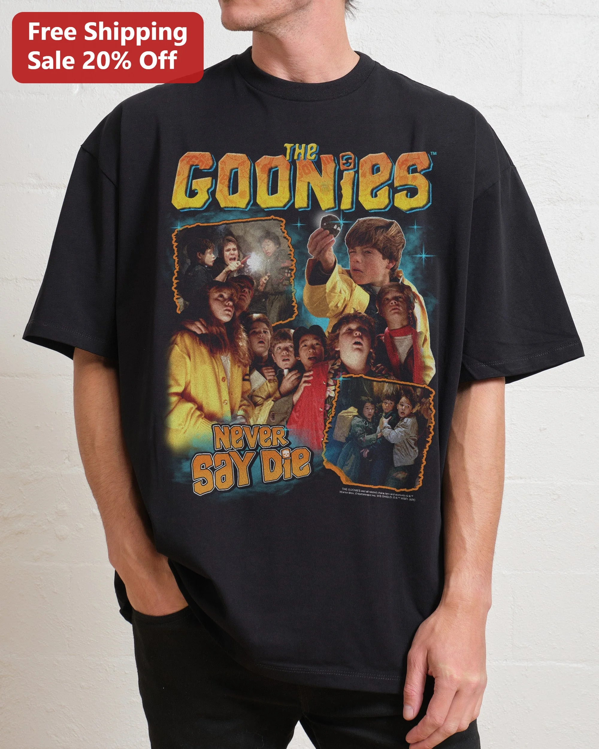 The Goonies Never Say Die Vintage Movie Poster Tee