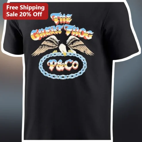 The Great Frog P&Co Tee Vintage Rock Eagle Graphic T-Shirt Black Cotton available at our Chicago, Illinois warehouse