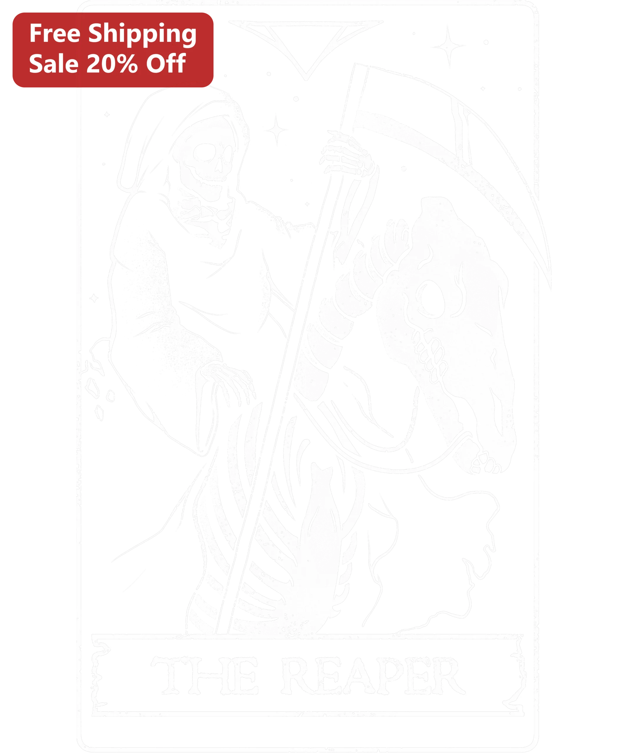 The Grim Reaper Poster Dark Gothic Tarot Card Art Wall Decor for Man Cave Halloween Gift