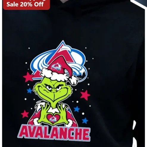 The Grinch Colorado Avalanche Hoodie Funny NHL Hockey Fan Gift