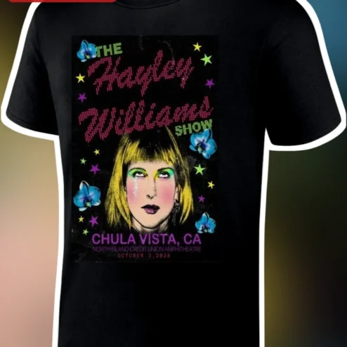 The Hayley Williams Show Tee Retro Concert Poster Graphic Shirt for Paramore Fans