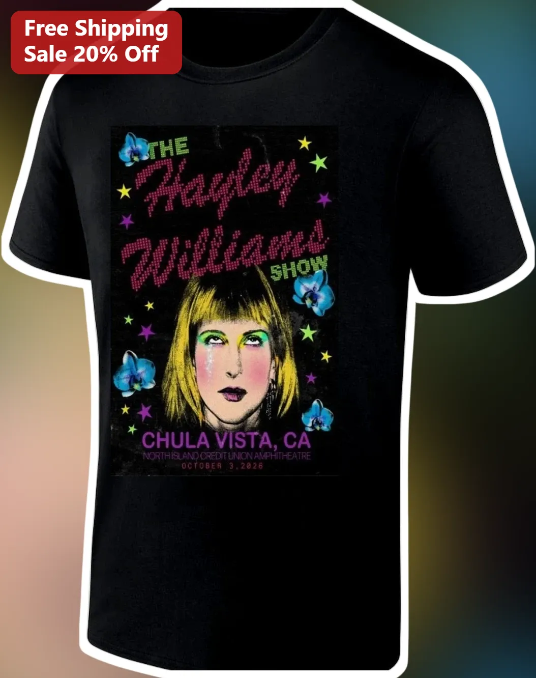 The Hayley Williams Show Tee Retro Concert Poster Graphic Shirt for Paramore Fans