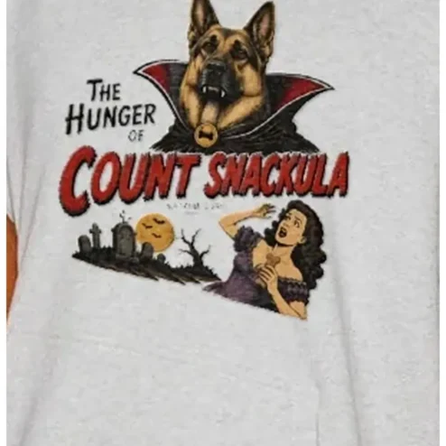 The Hunger Of Count Snackula Vampire Parody Graphic Tee German Shepherd Halloween Gift