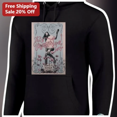 The Inverted Tour Hoodie Lana Del Rey Vintage Concert Merch Black Pullover