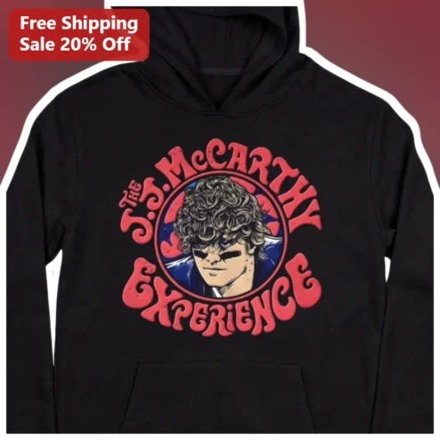 The J.J. McCarthy Experience Hoodie Retro NFL Vikings Michigan Wolverines QB Fan Gear Apparel available at our Chicago, Illinois warehouse