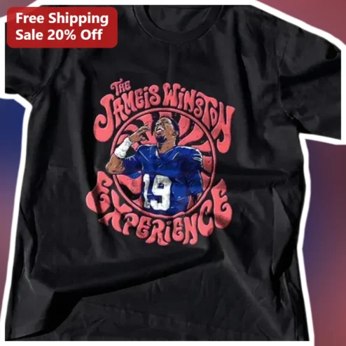 The Jameis Winston Experience Tee Retro Vintage Distressed NFL Football Player Graphic Shirt for Fans