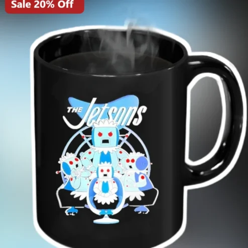 The Jetsons Mug Retro Cartoon Family Ceramic Coffee Cup Vintage Sci-Fi Gift for Fans