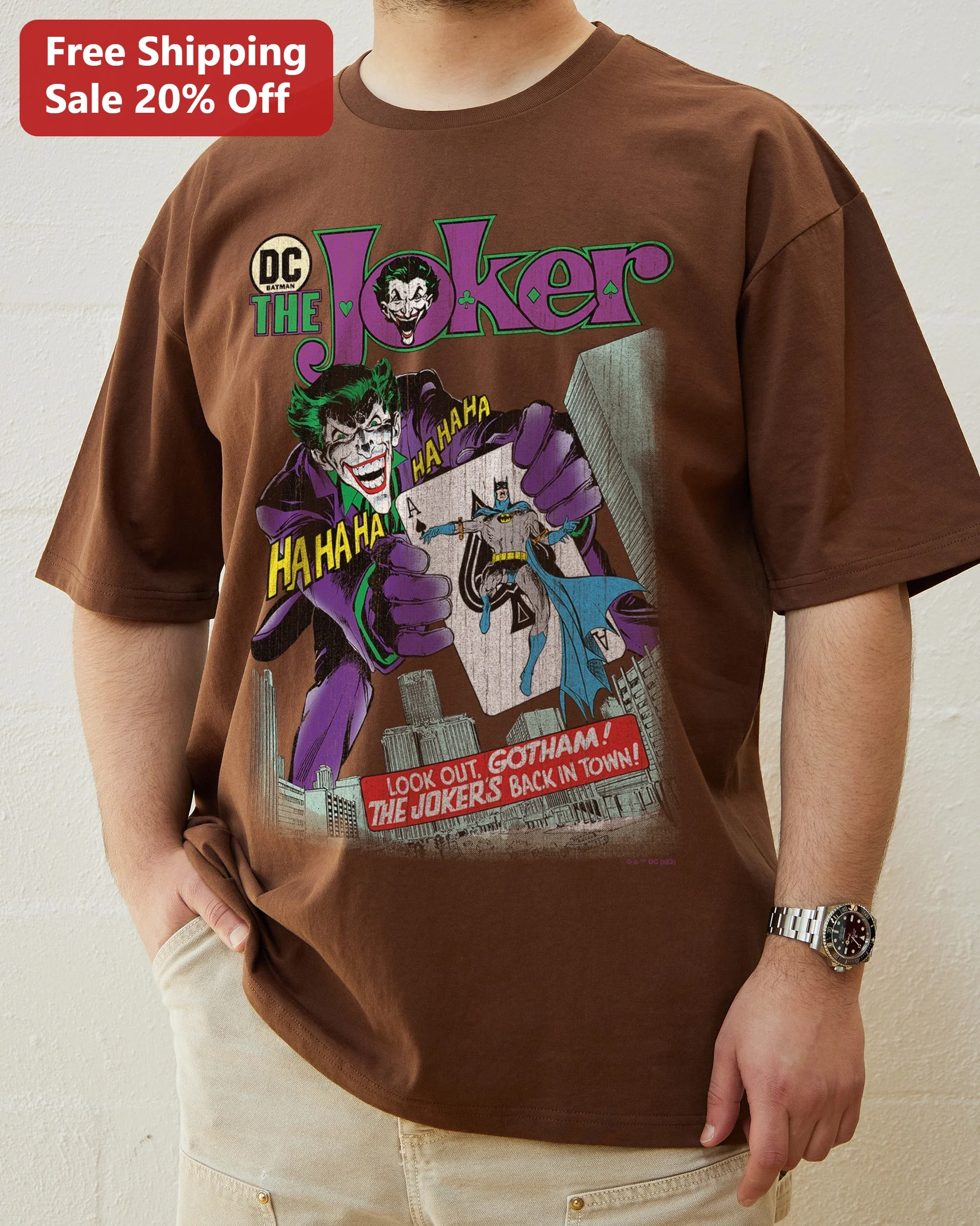 The Joker Hahaha Tee Look Out Gotham Vintage Comic Graphic Shirt