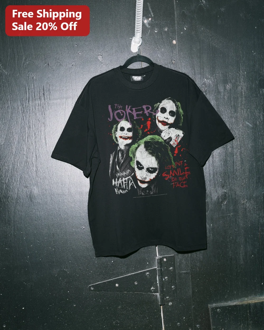 The Joker Hahahahaha Let's Put A Smile On That Face Graphic Tee