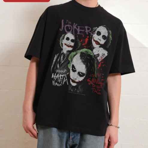 The Joker HAHAHAHAHA Let's Put A Smile On That Face Vintage Grunge Oversized Tee