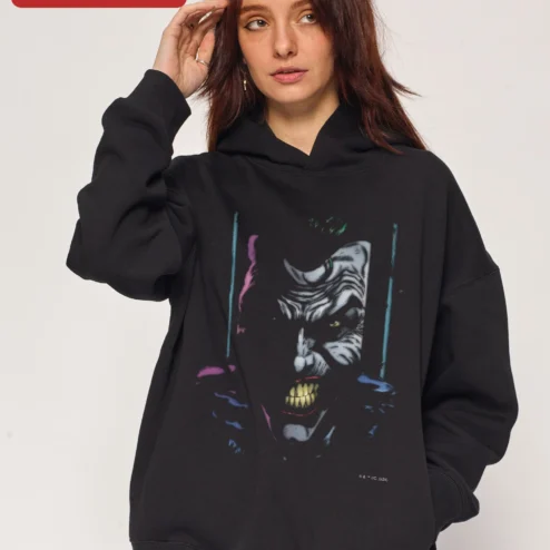 The Joker Hoodie Men's Women's DC Comics Villain Graphic Pullover