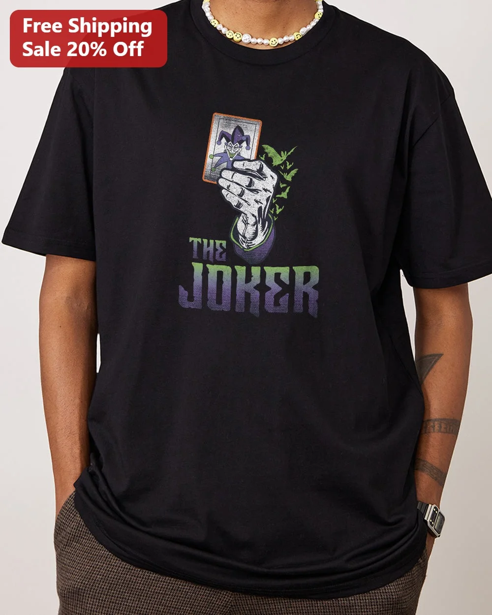 The Joker Vintage Comic Art Tee DC Comics Batman Villain Graphic T-Shirt Halloween Gift
